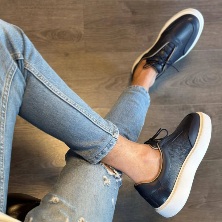 Corentin - Vastag Talpú Bőr Cipő