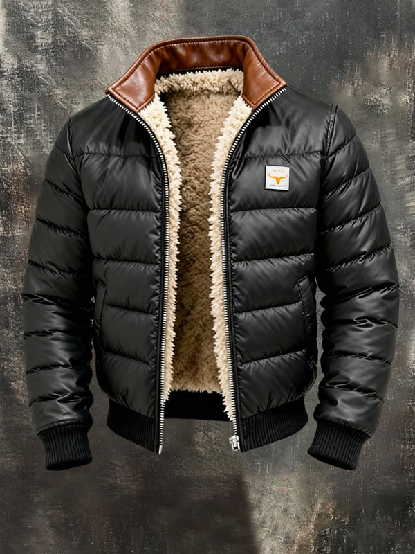 Youssouf – Vintage Bőr Varrású Outdoor Kabát