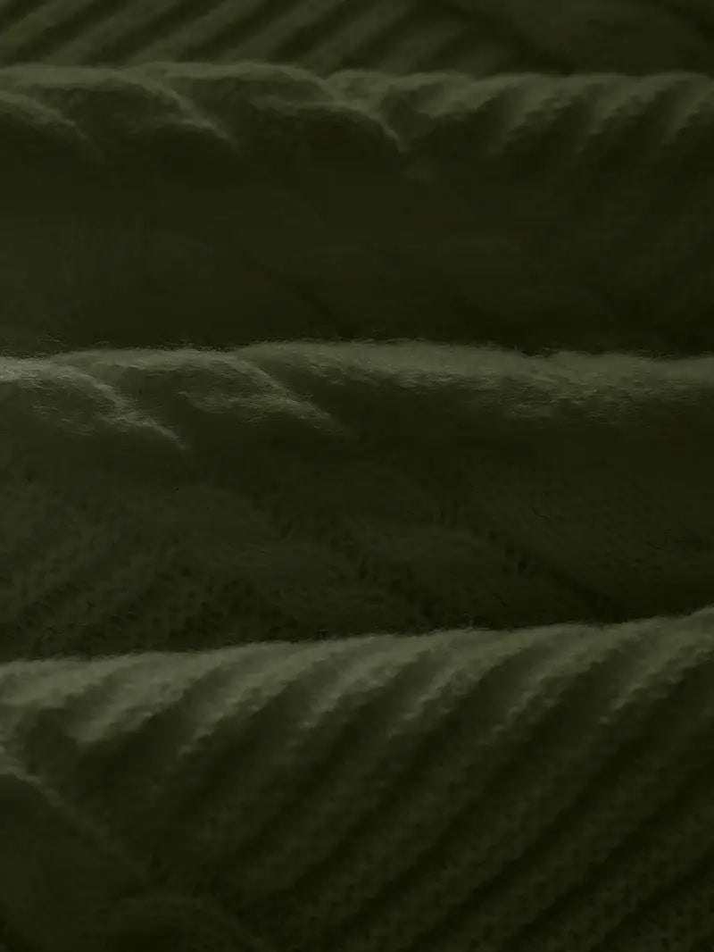 Jilson - Kerek Nyakú, Hosszú Ujjú, Texturált Pulóver