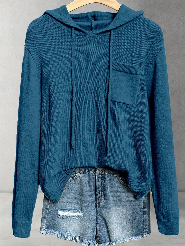 Nena -  Alkalmi Hosszú Ujjú Kapucnis Pulóver Elülső Zsebbel