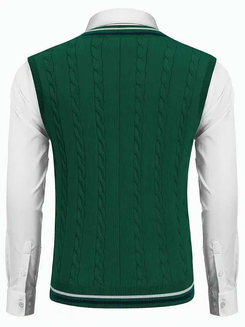 Duane - Ujjatlan, V Nyakú Kötött Pulóver