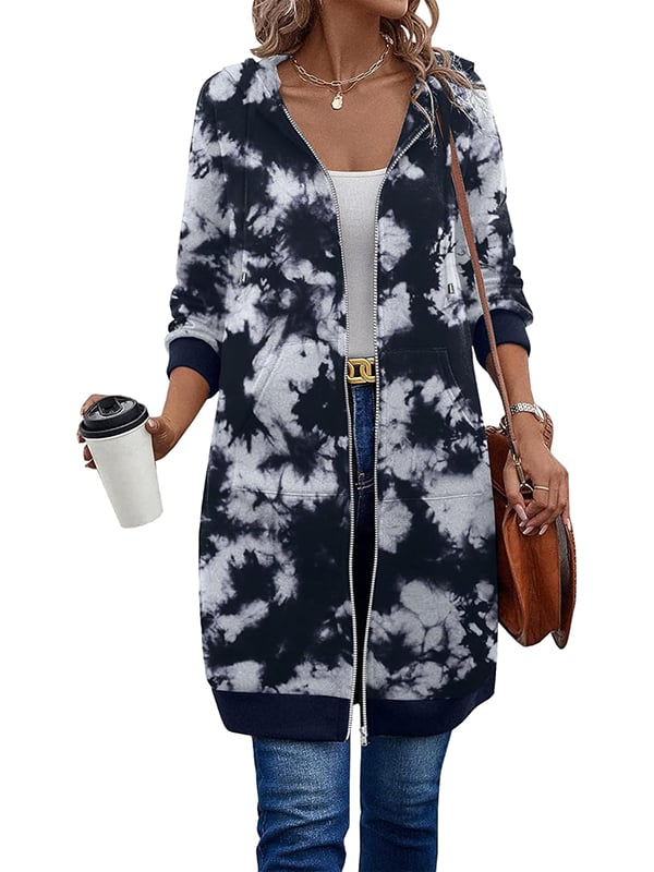 Nayvah - Hosszú Ujjú Kapucnis Pulóver Cipzárral