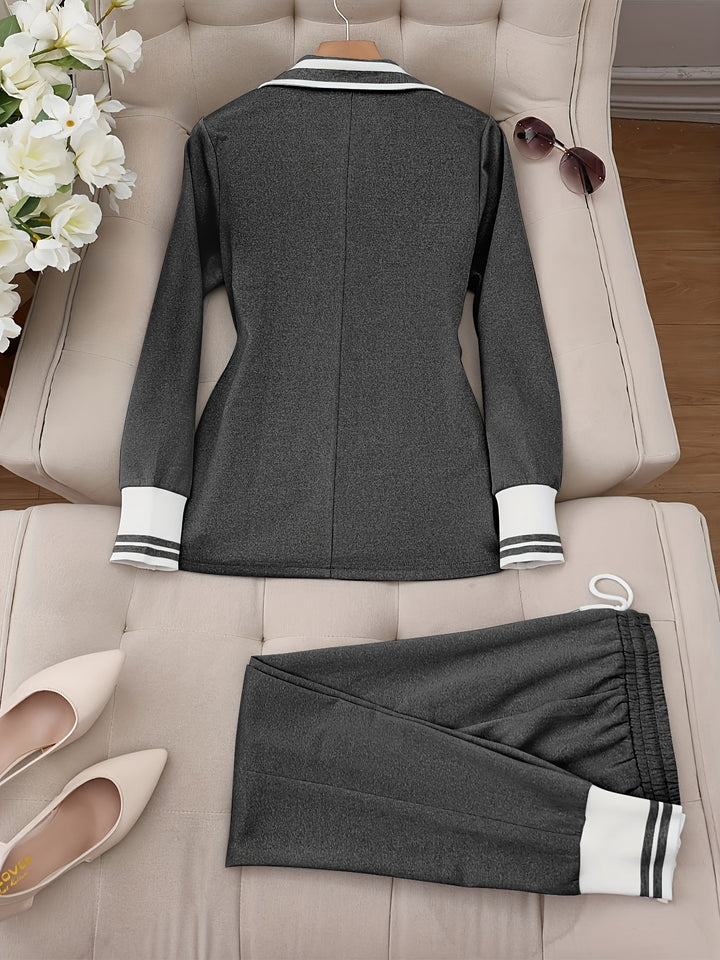 Ingelore - Divatos Csíkos Kétrészes Szett