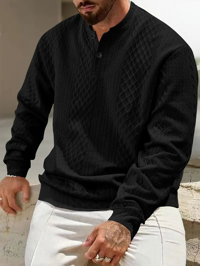 Warriner – Hosszú Ujjú Pulóver Geometrikus Mintával