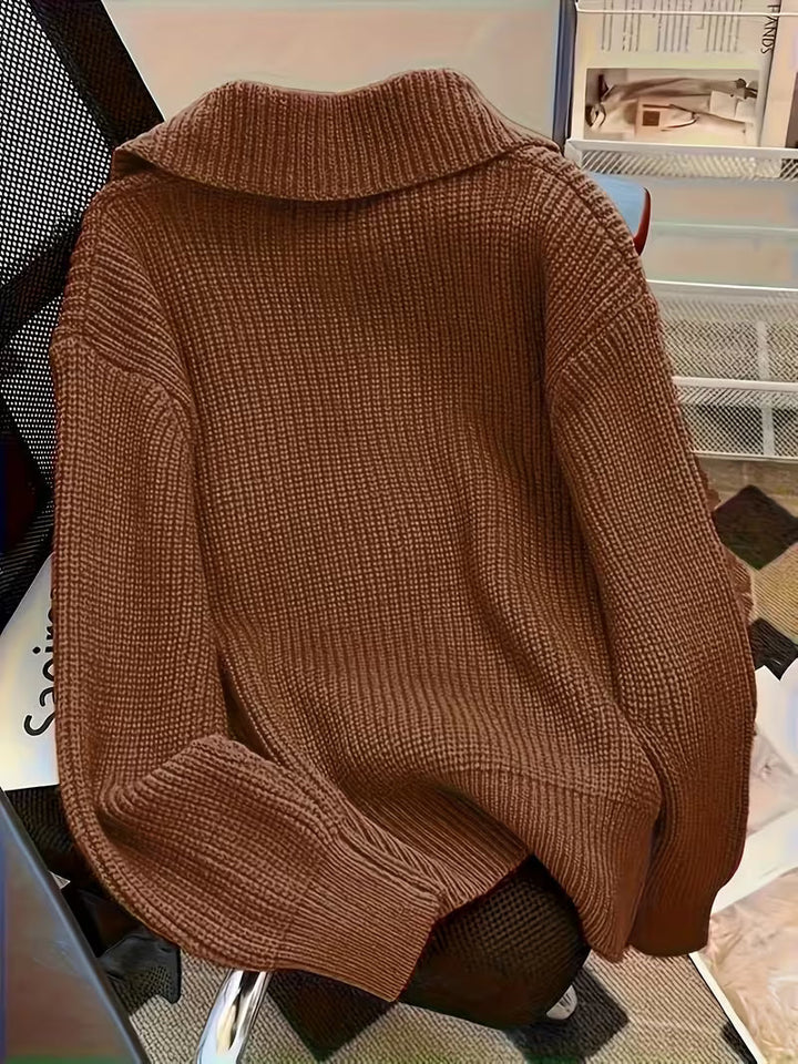 Agnetha - Kötött Pulóver Nagy Gombokkal