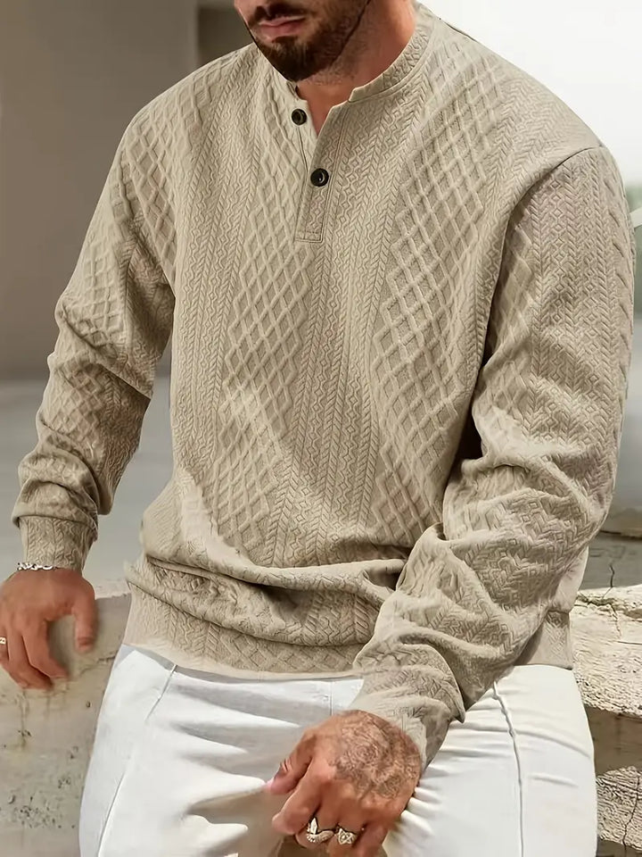 Warriner – Hosszú Ujjú Pulóver Geometrikus Mintával