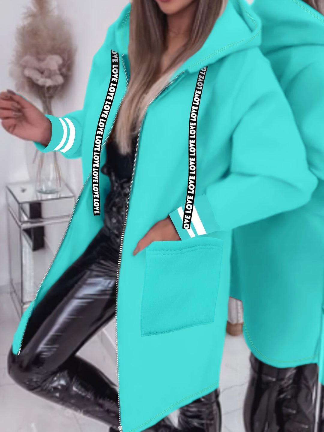 Nicola – Hosszú Ujjú Kabát Oldalsó Zsebekkel