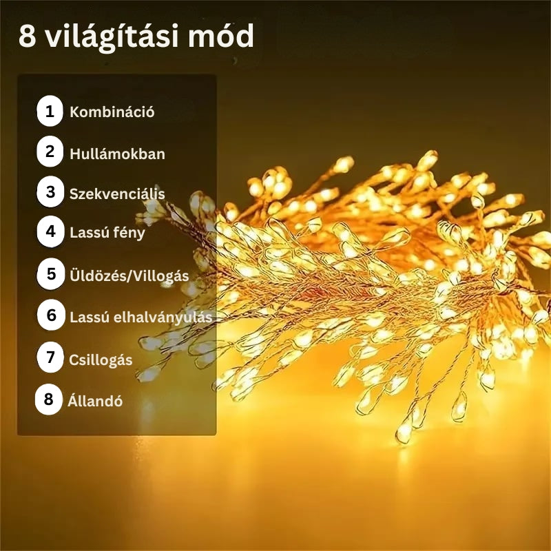 TwinkleWire - Rézvezetékes Tűzijáték Láncvilágítás Távirányítóval