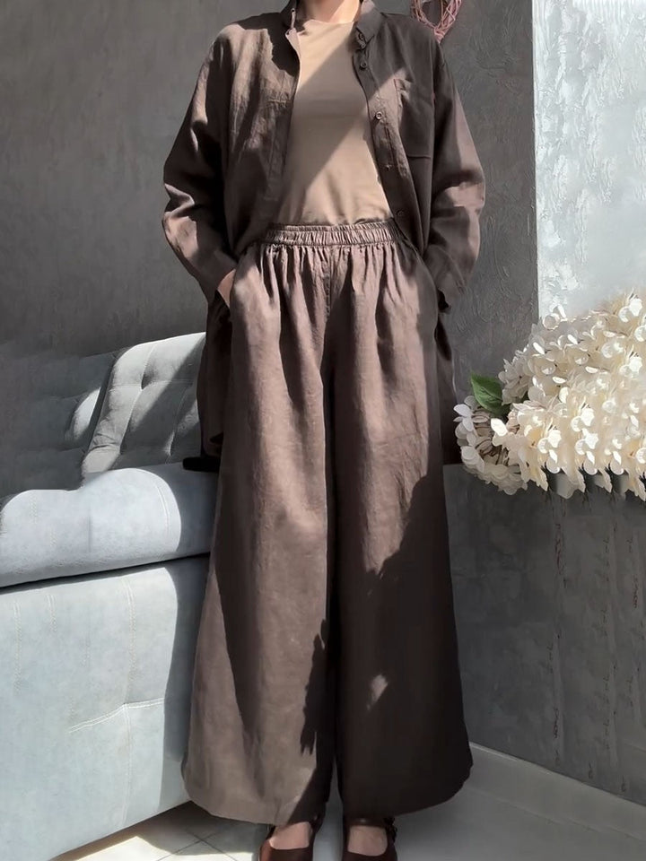 Darlene - Kényelmes Kétrészes Lenvászon Szett