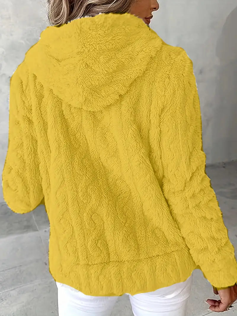 Ganka - Hosszú Ujjú Kapucnis Cipzár Pulóver