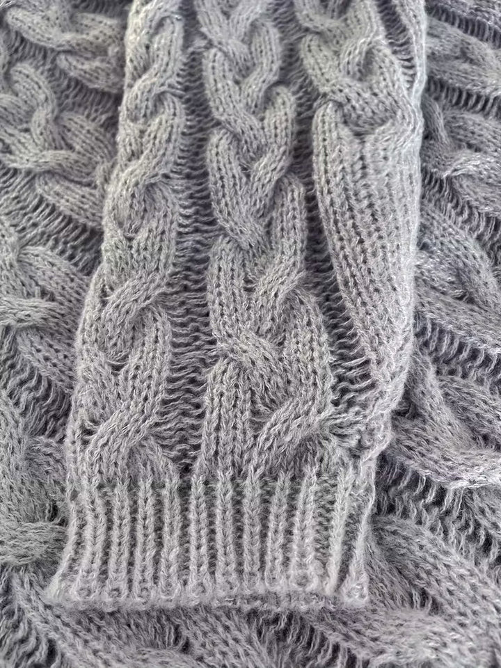 Miette - Alkalmi Hosszú Ujjú Kötött Pulóver