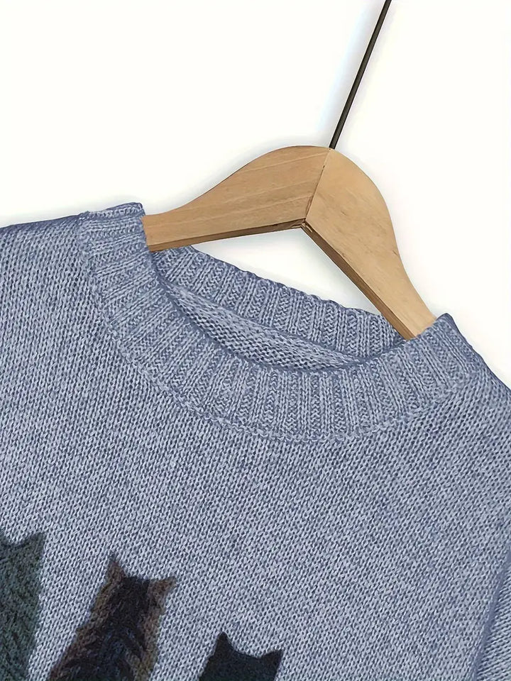 Urvana - Macska Nyomtatás Hosszú Ujjú Pulóver