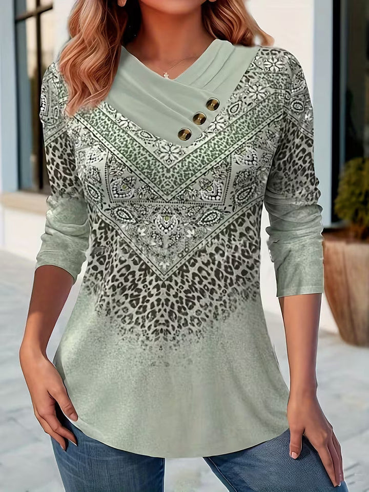 Dainora - Etnikai Stílusú Tatár Nyomtatott Mini Ruha