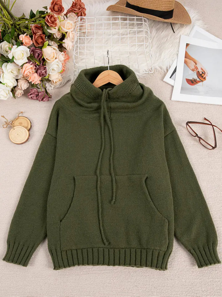 Natala - Kötött Pulóver Kenguruzsebbel