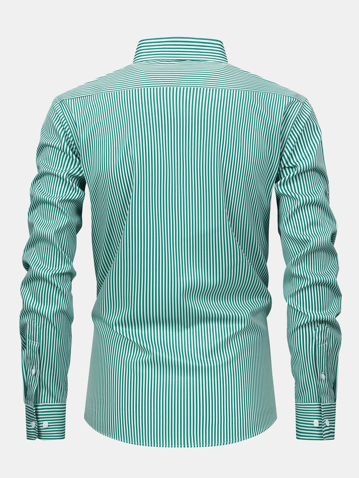 Corey - Hosszú Ujjú Csíkos Ing Gombokkal