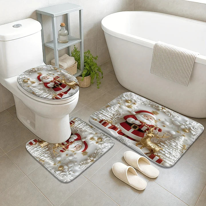 MerryBath – Ünnepi Fürdőszoba Szőnyegek és Zuhanyfüggönyök