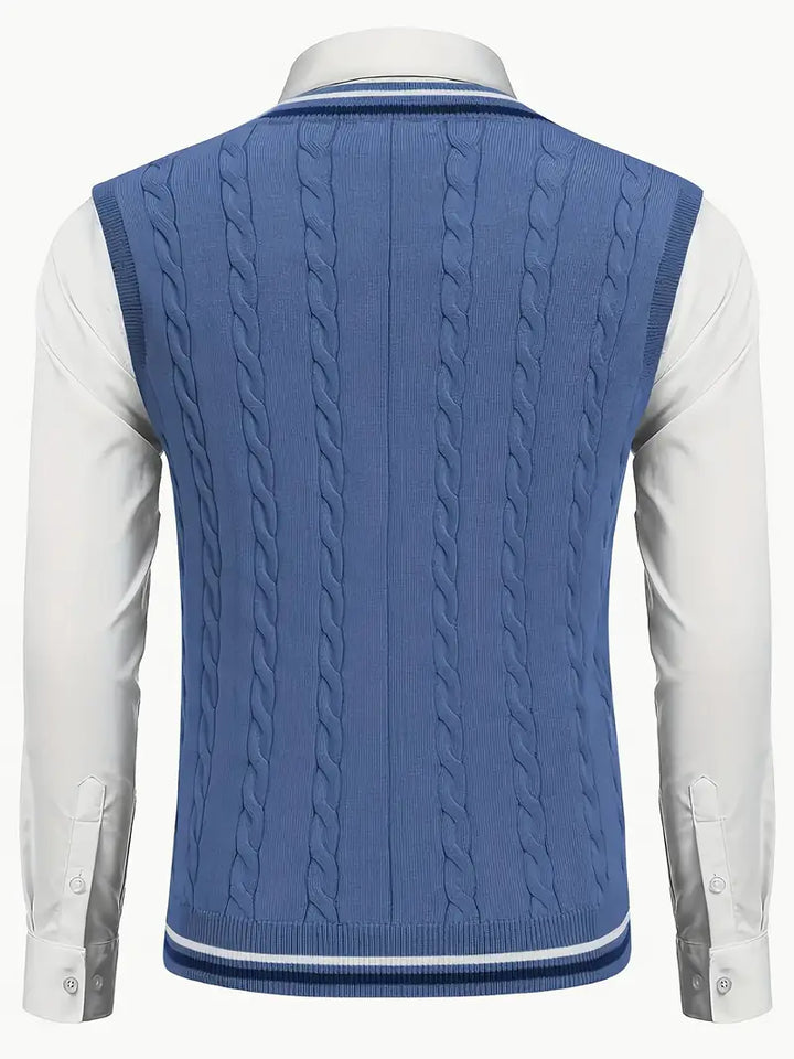 Duane - Ujjatlan, V Nyakú Kötött Pulóver