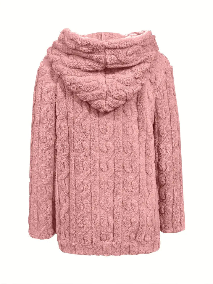 Ganka - Hosszú Ujjú Kapucnis Cipzár Pulóver