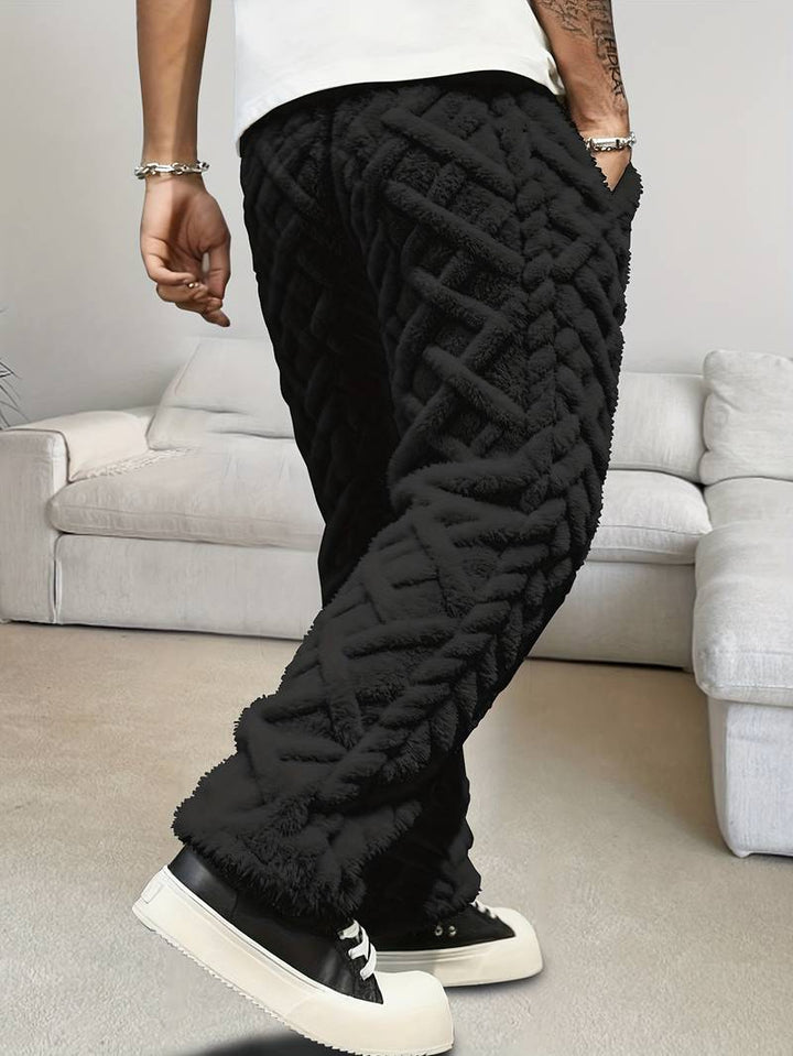 Zecharia - Geometrikus Mintás Nadrág Rugalmas Derékkal