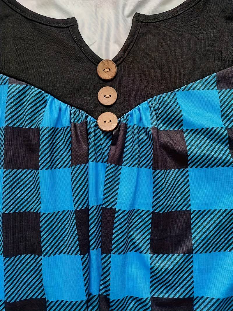 Fontemanha - Őszi Karácsonyi Kockás Mintás Felső