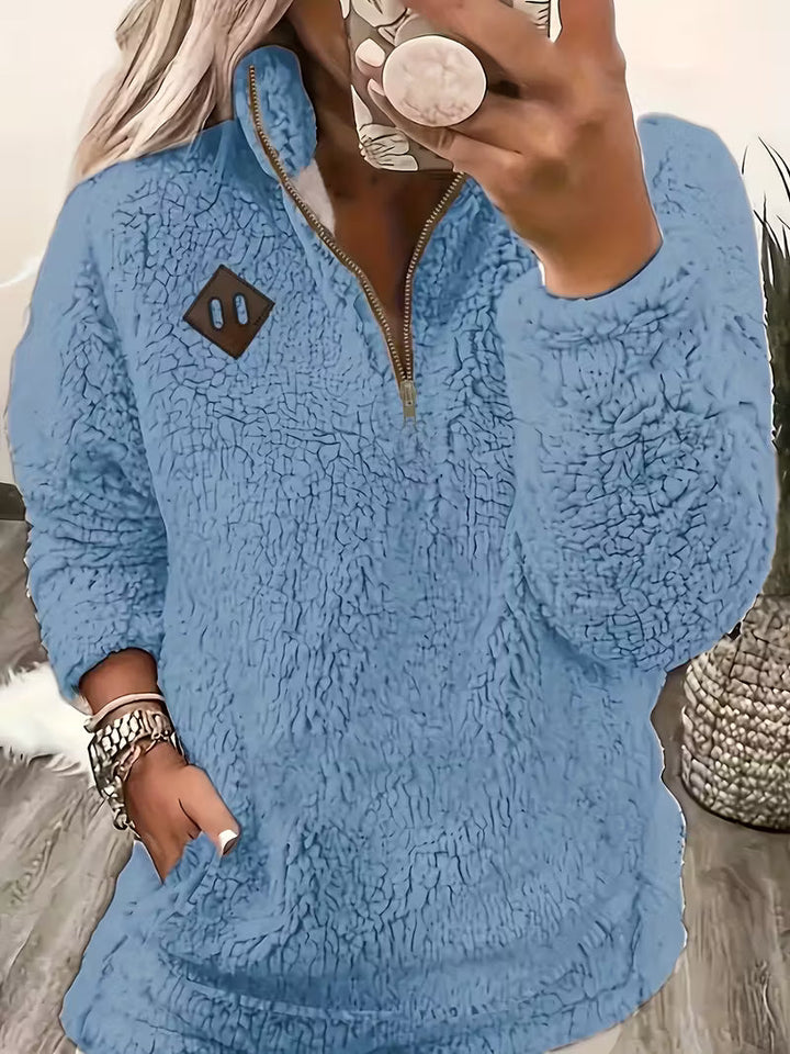 Humera - Elegáns Hosszú Ujjú Cipzáras Kabát