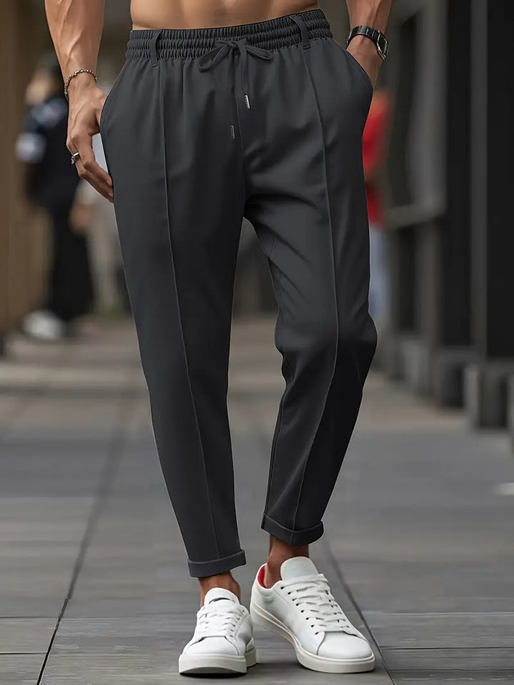 Crawford - Alkalmi Karcsúsított Nadrág Rugalmas Derékrésszel