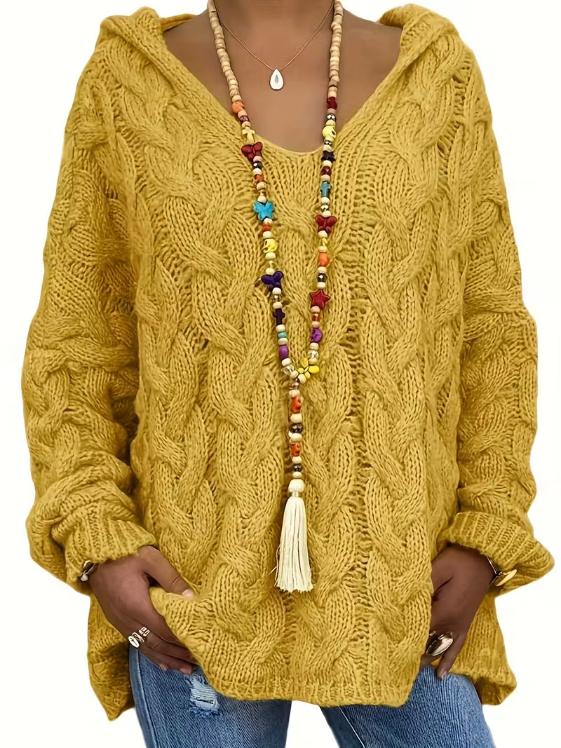 Miette - Alkalmi Hosszú Ujjú Kötött Pulóver