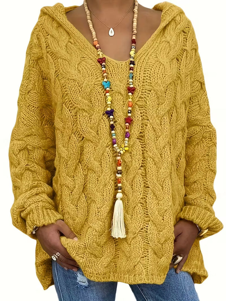 Hailee - Alkalmi Hosszú Ujjú Kötött Pulóver