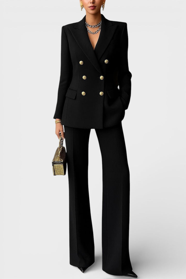 Kalyn – Kétsoros Blézer és Széles Szárú Nadrág