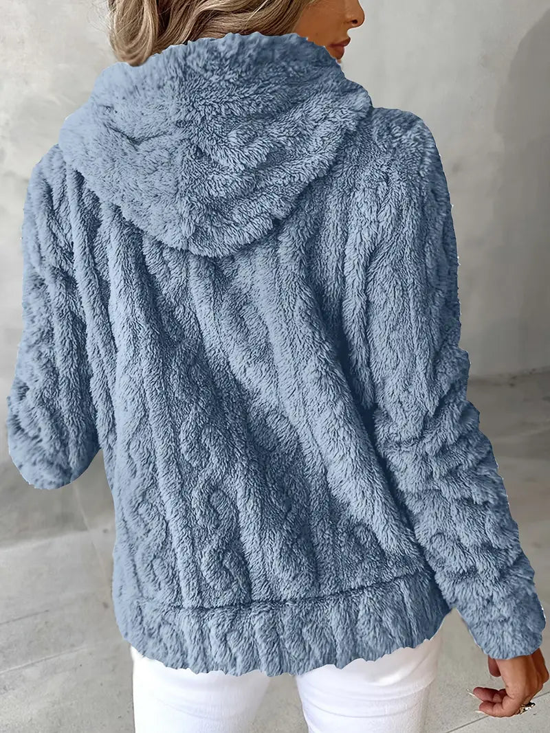 Ganka - Hosszú Ujjú Kapucnis Cipzár Pulóver