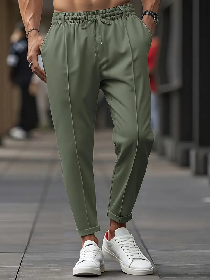 Crawford - Alkalmi Karcsúsított Nadrág Rugalmas Derékrésszel