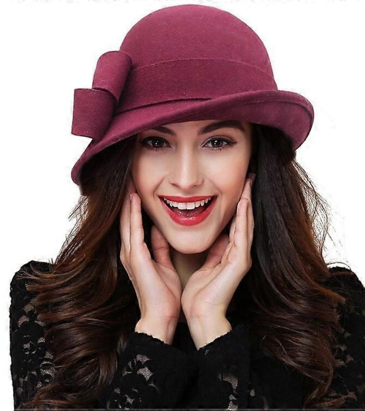 Klaver - Vintage Filc Kalap Oldalsó Masnival