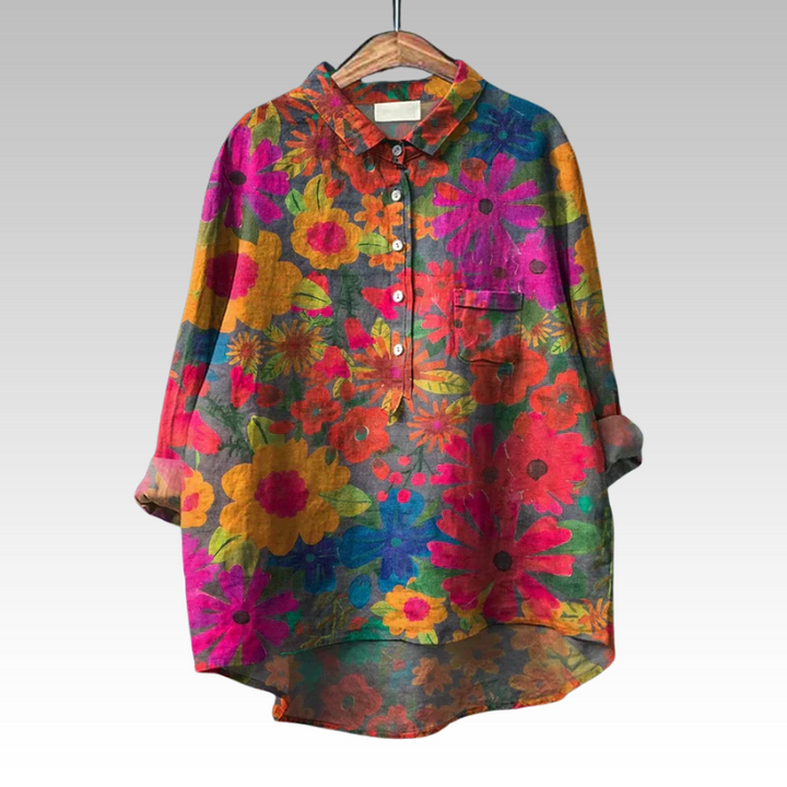 Jolanda - Klasszikus Blúzok Virágmintával