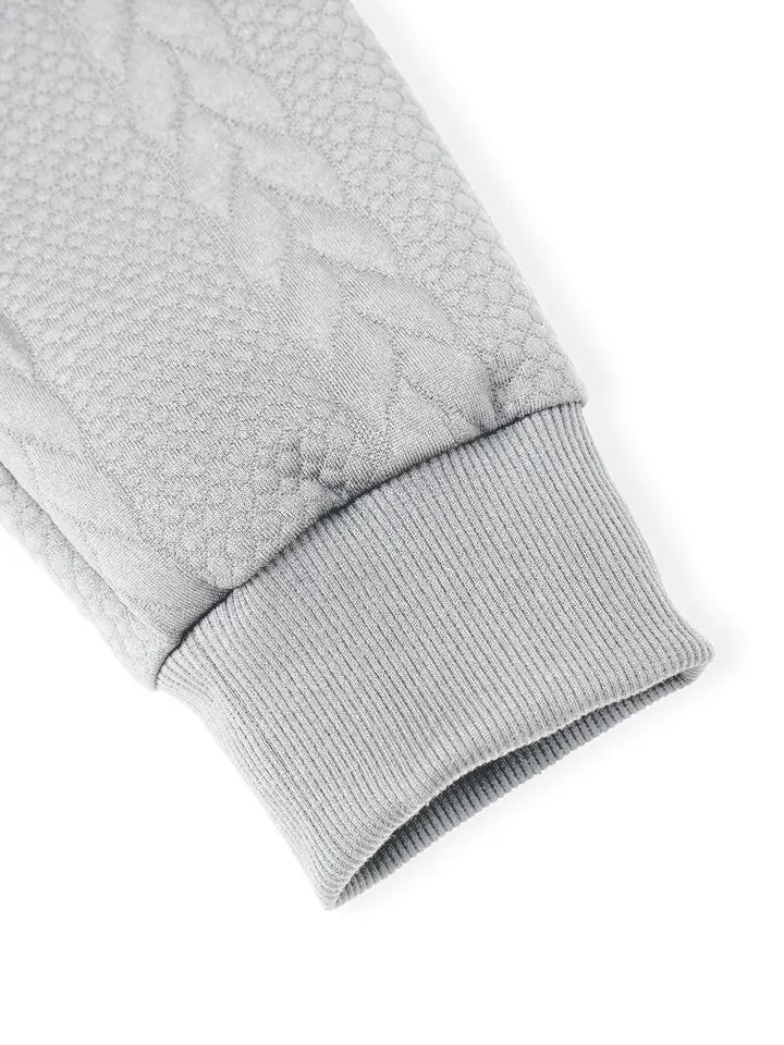 Justus - Hosszú Ujjú Kapucnis Kötött Pulóver