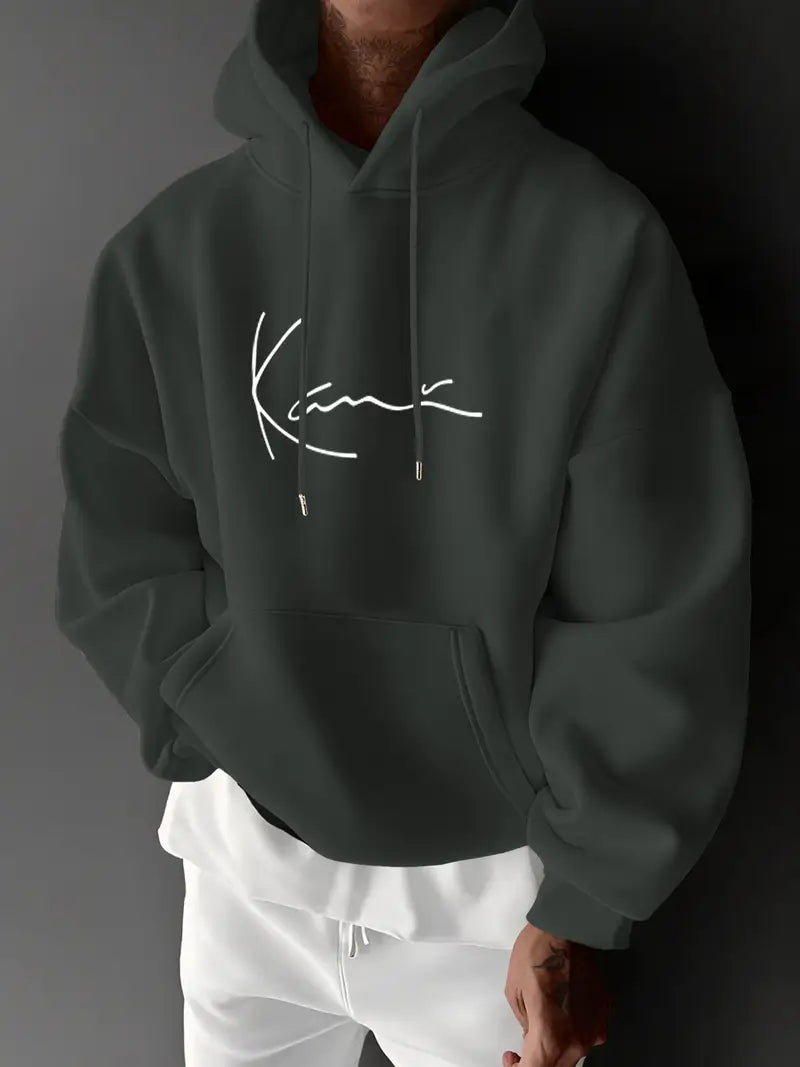 Jayasuriya – Kényelmes Kapucnis Pulóver Jellegzetes Nyomtatással