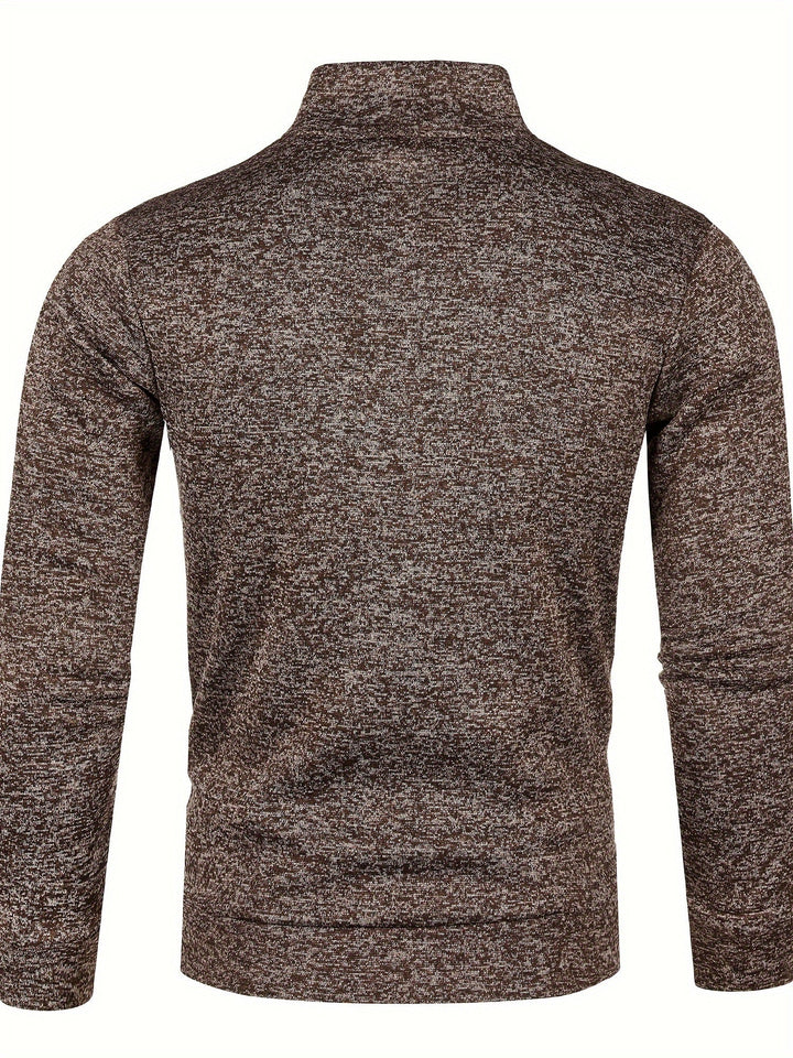 Grzegorz - Hosszú Ujjú Kötött Kabát Cipzárral