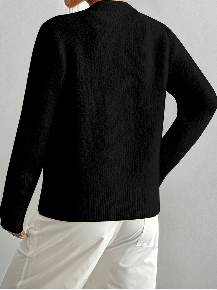 Smelissa – Szív Gombos Hosszú Ujjú Kötött Kardigán