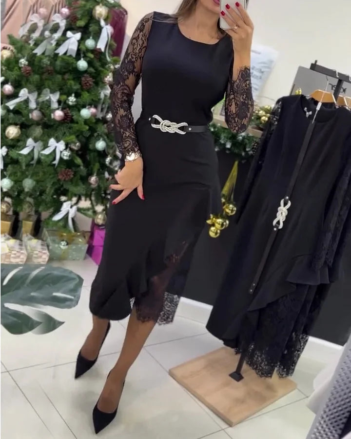 Nafisa – Patchwork Csipkés Testre Szabott Ruha