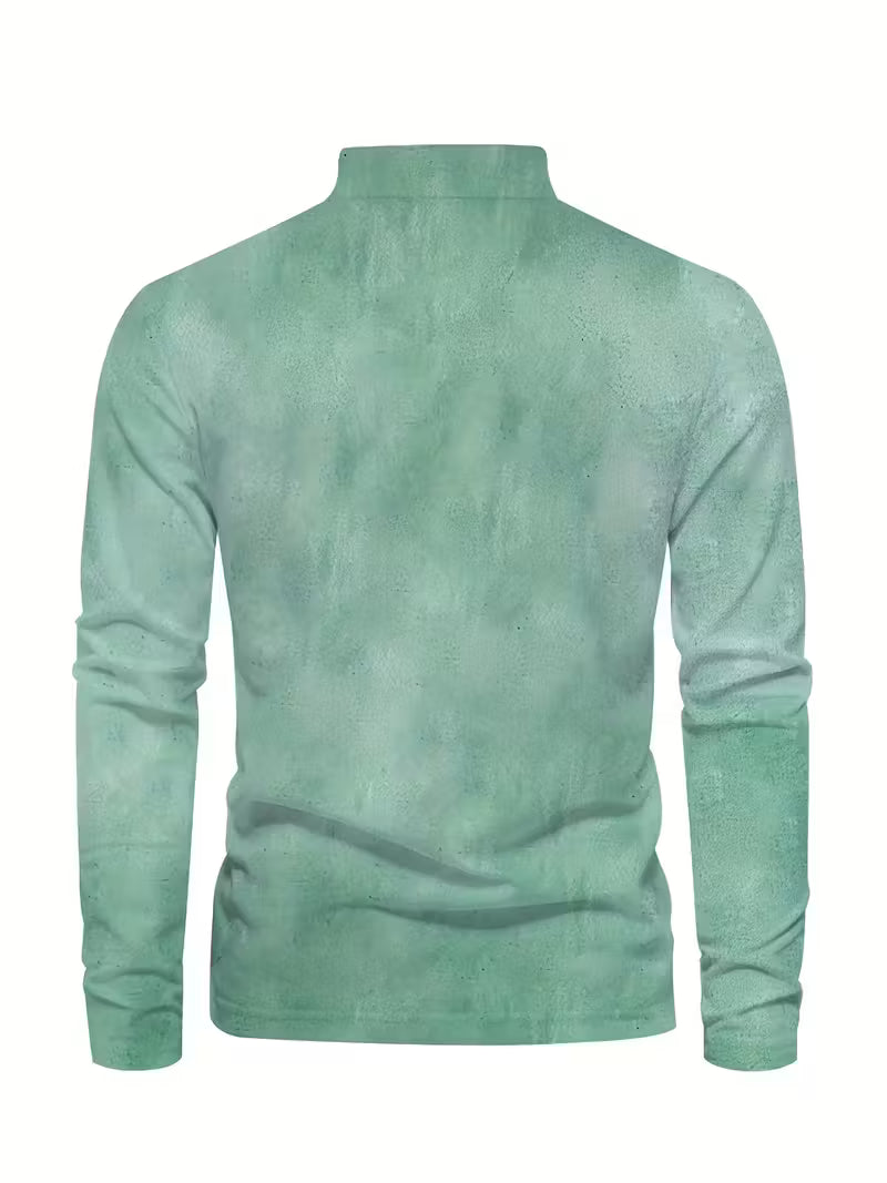 Giles - Stílusos 3D Vitorlás Nyomtatott Galléros Ing