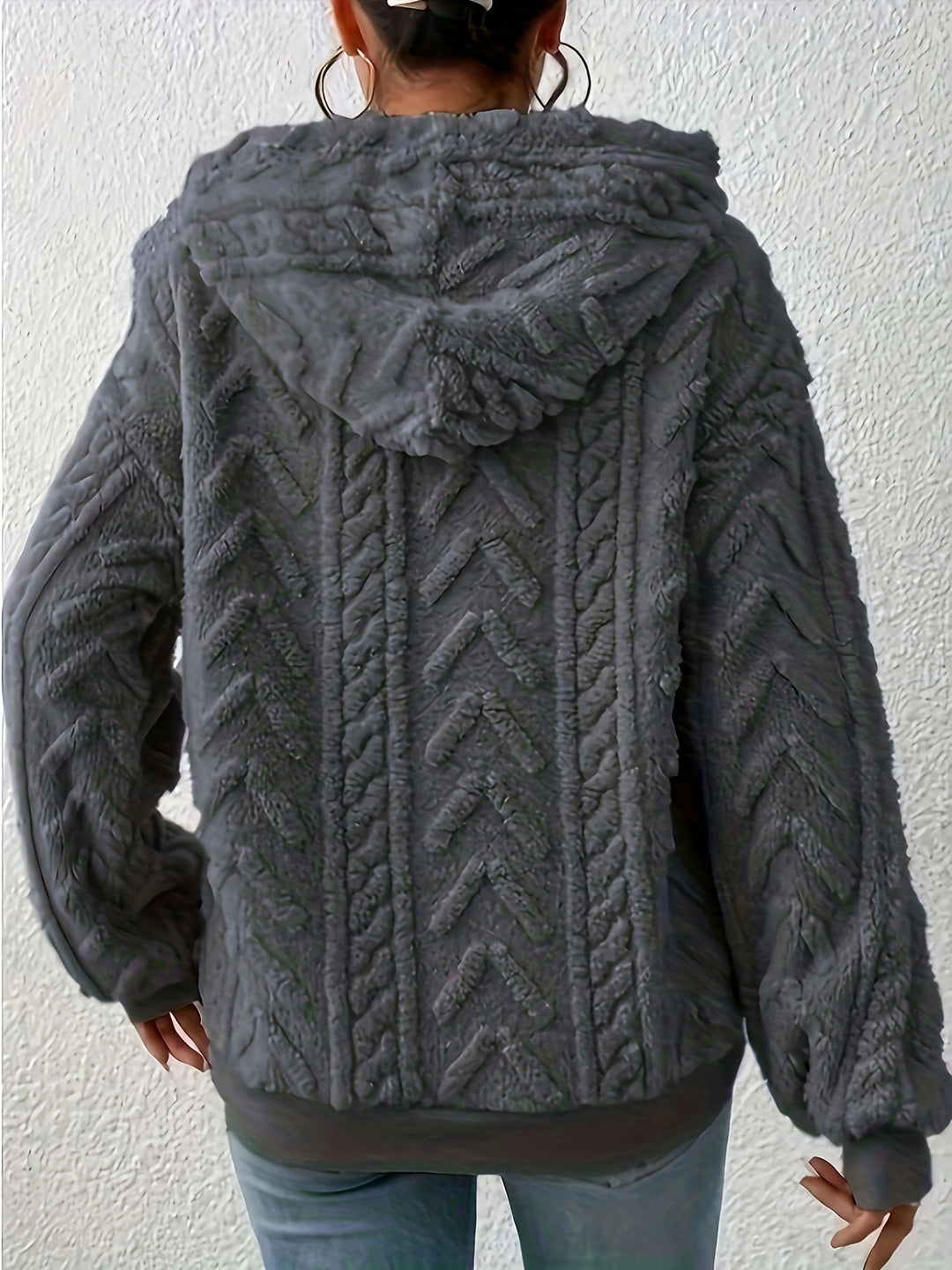 Andrine - Hosszú Ujjú Kapucnis Kabát