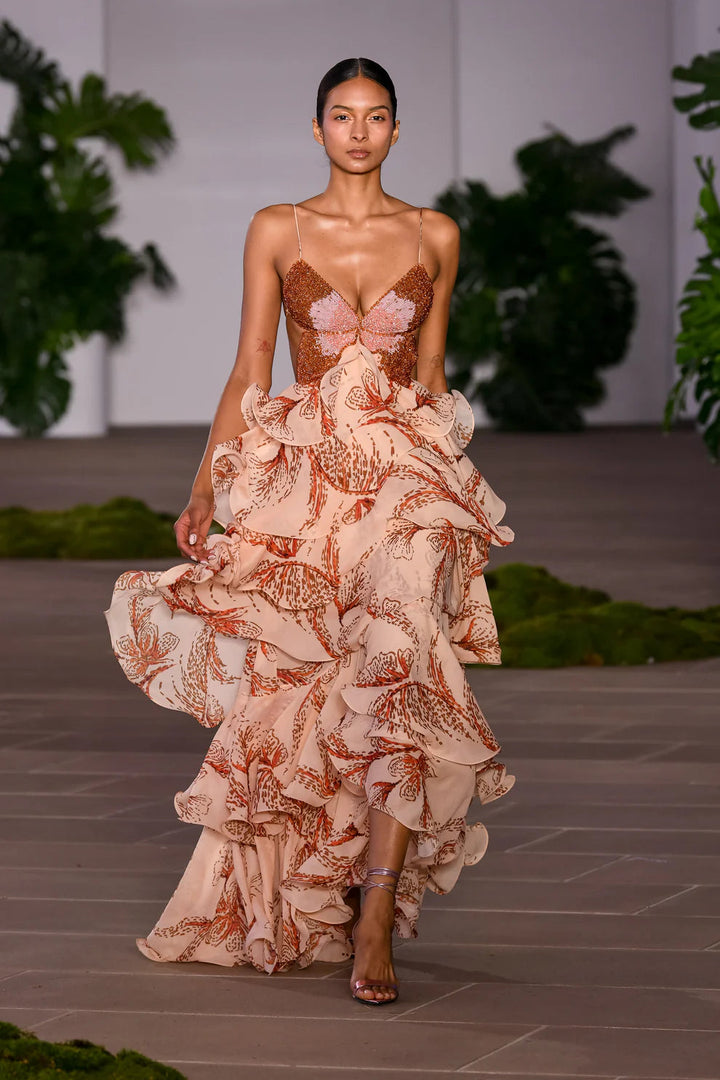 Ameliah - Stílusos Ujjatlan Fodros Ruha