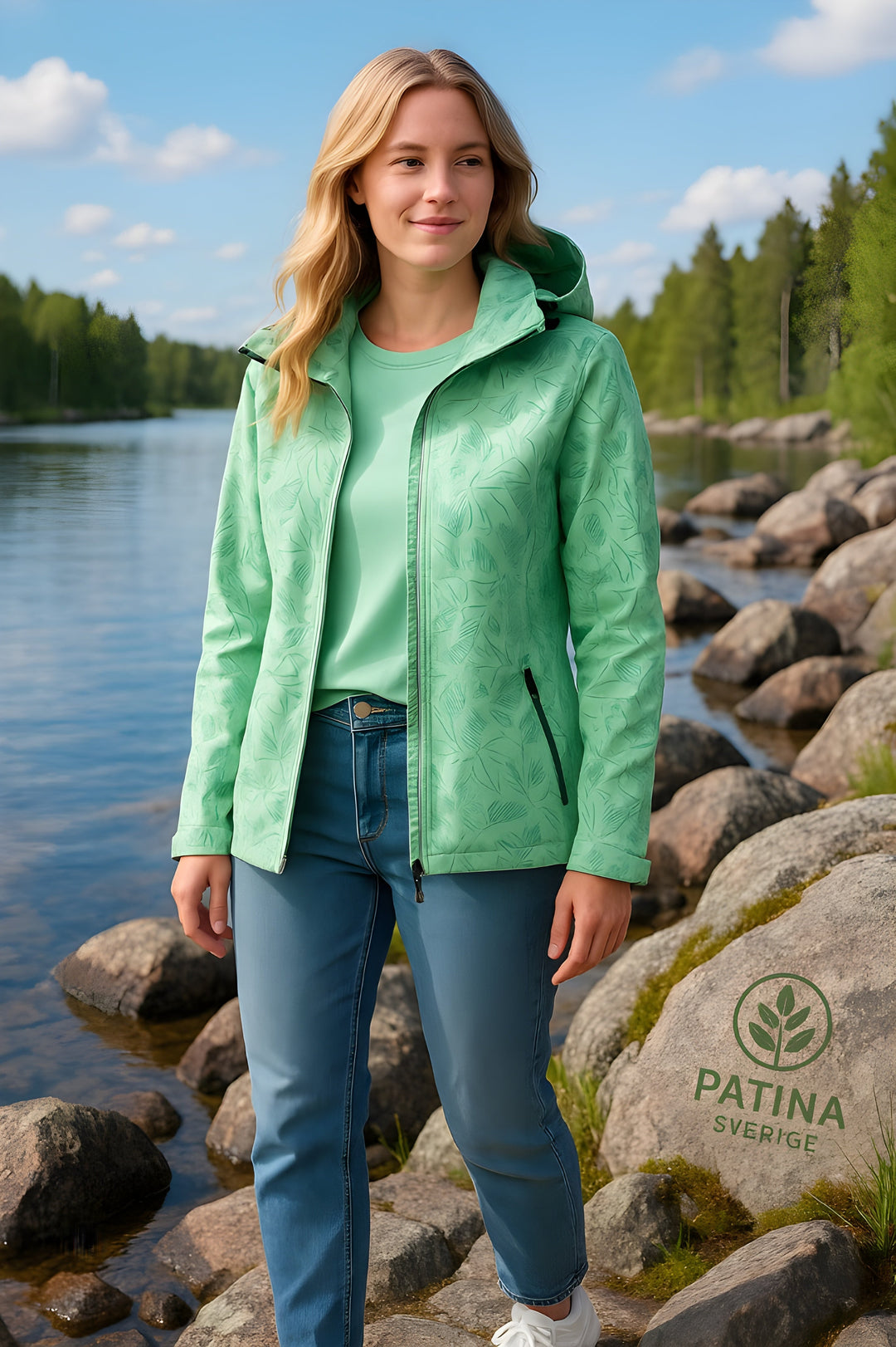 Joana - Szélálló Nyomtatott Kabát