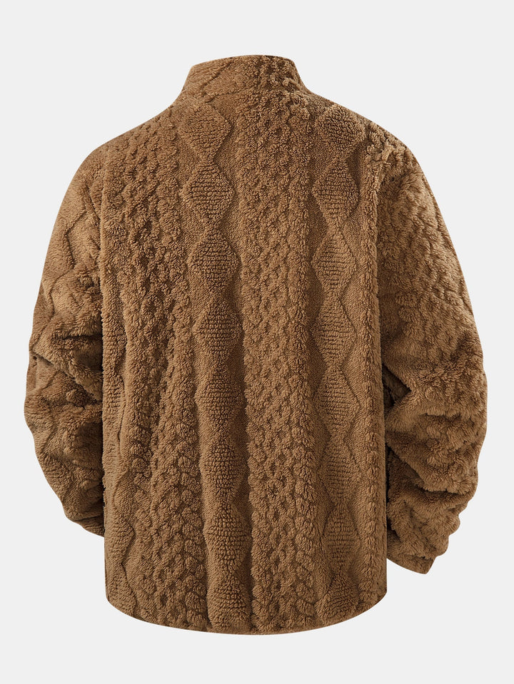 Elwood - Geometrikus Jacquard Teddy Kabát