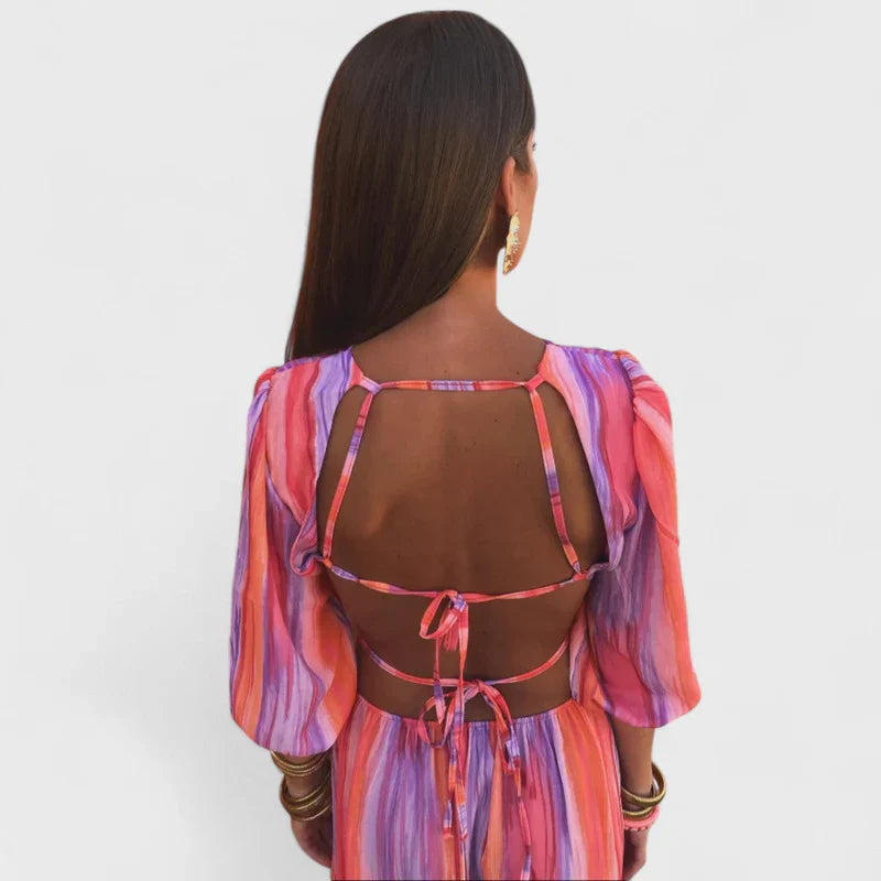 Azevedo – Elegáns Kivágásokkal Díszített Hosszú Ruha