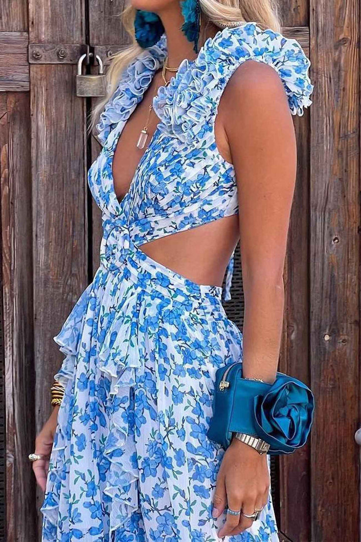 Tjitske - Hosszú Ruha Kivágott Ujjakkal