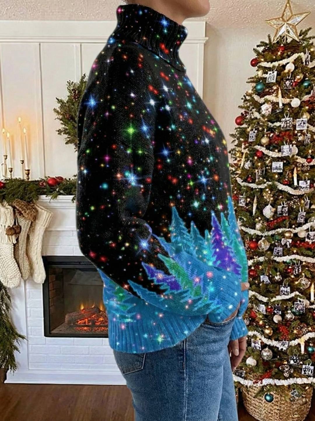 Helda - Karácsonyi Pulóver Csillagmintával