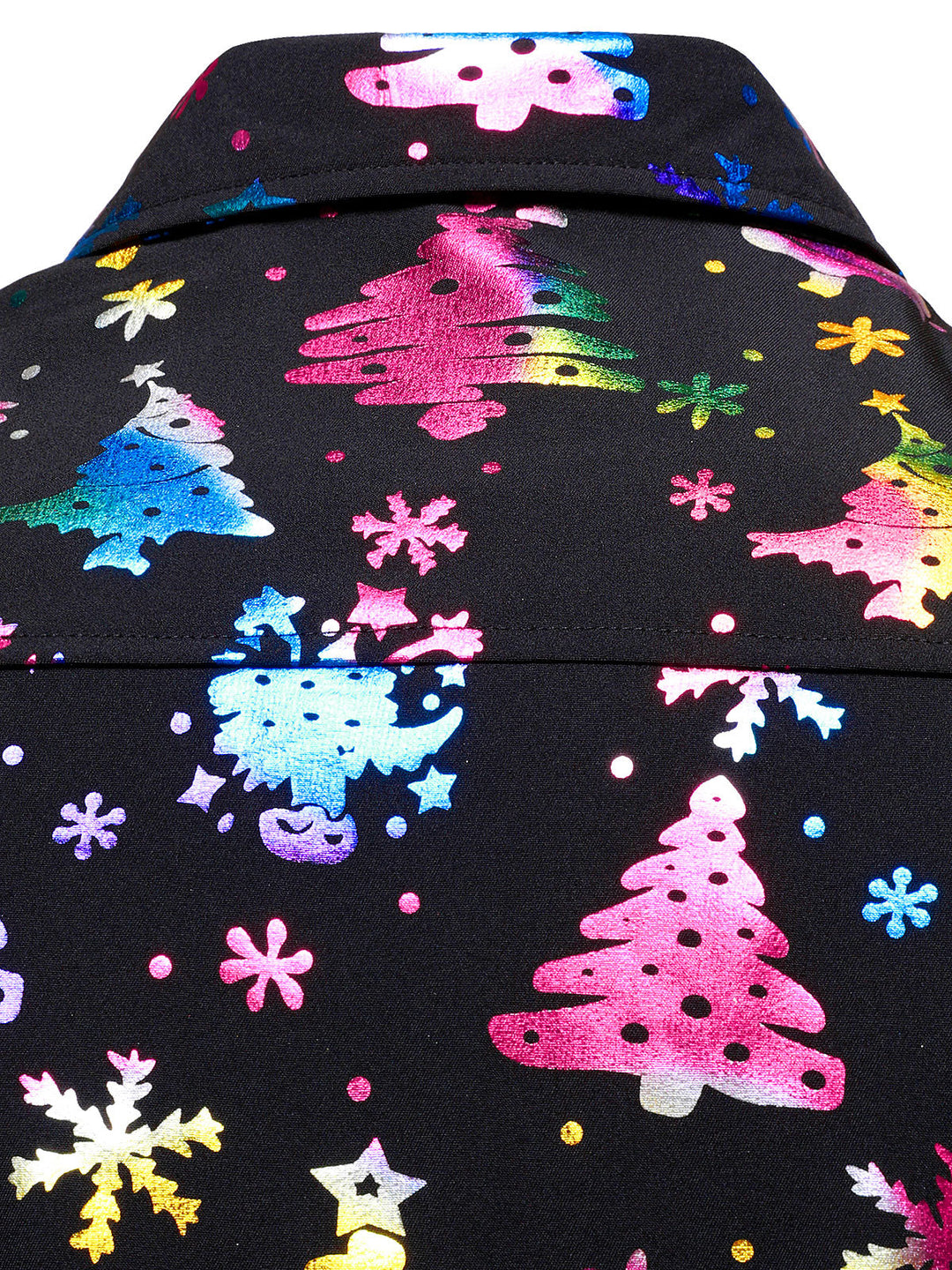 Barrett - Férfi arany Karácsonyi Mintás  Normál Fazonú, Fekete Hosszú Ujjú ing