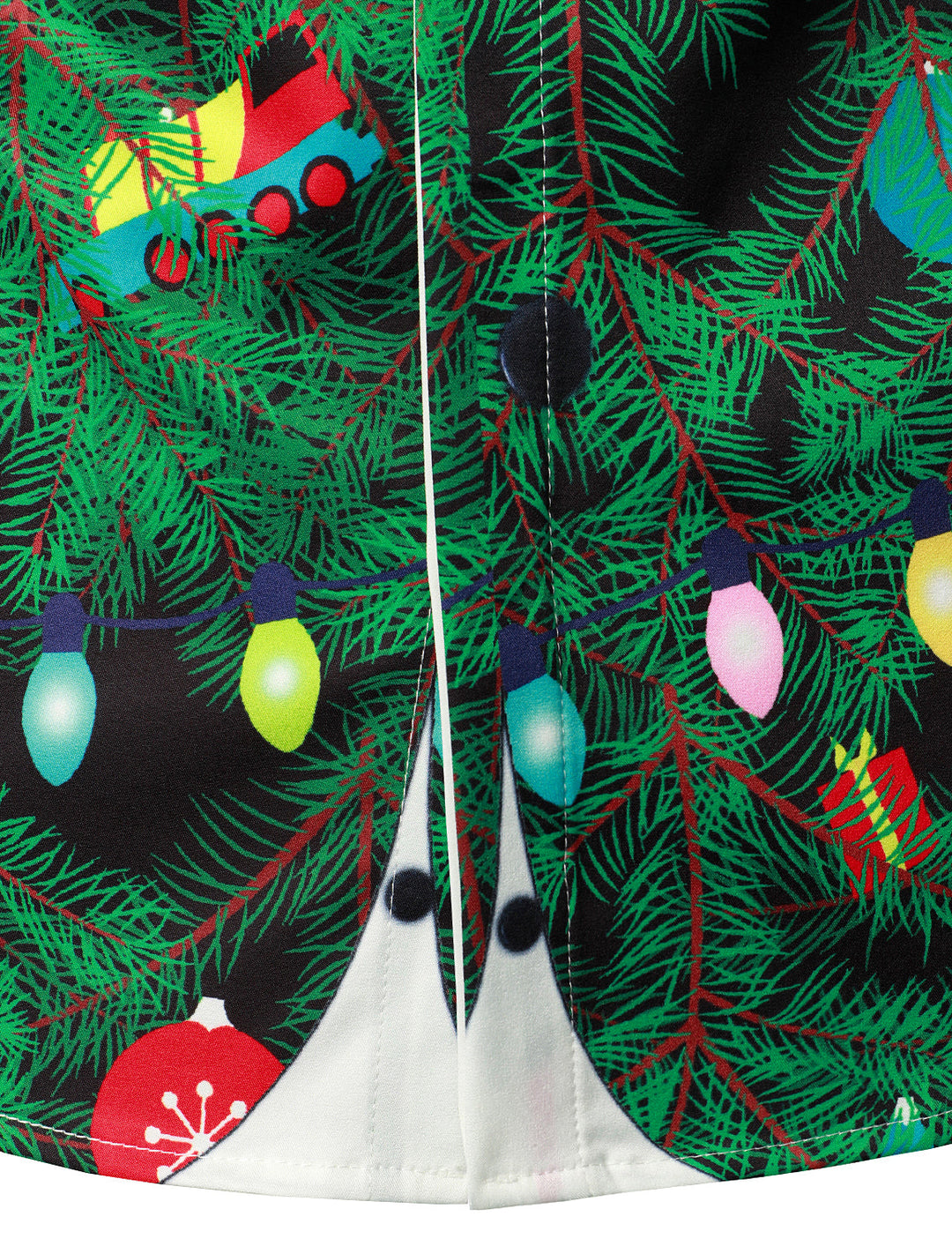 Gason - Férfi Karácsonyfa mintás Normál Fazonú, vidám ruha Témájú  Hosszú Ujjú ing