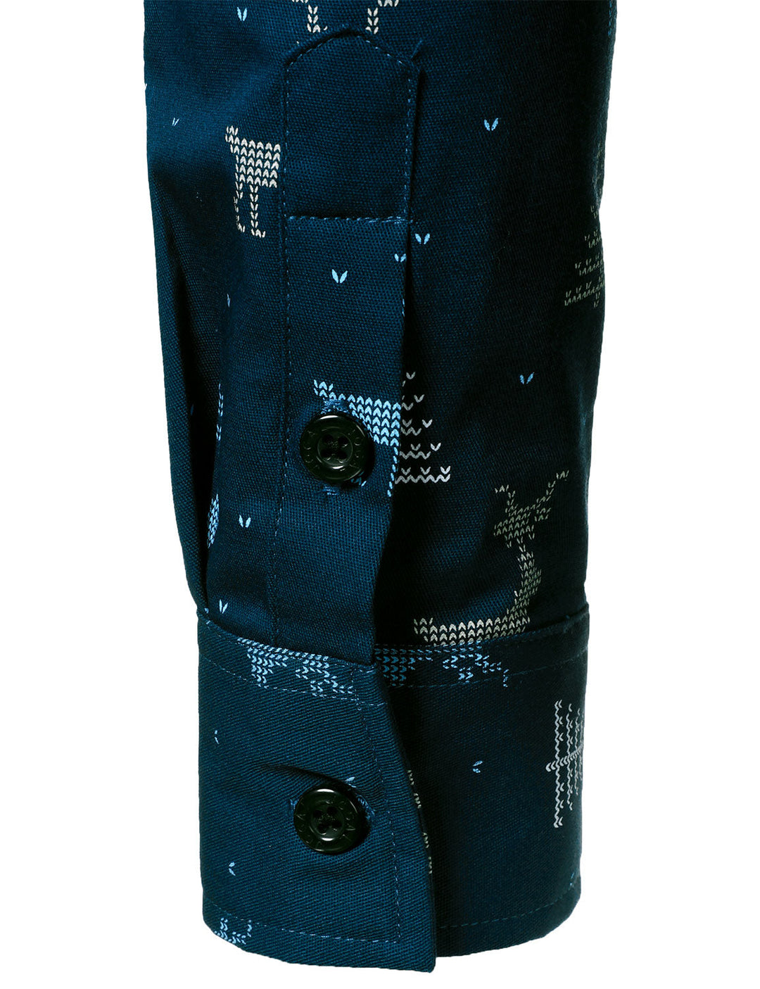 Rowan - Férfi karácsonyfa Jávorszarvas Mintás, Lélegző, Sötétkék Hosszú ujjú ing