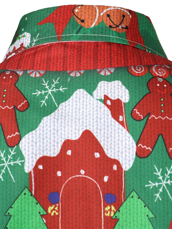 Grant - Férfi Karácsonyi Vicces ruha Ünnepi parti Csúnya Hosszú ujjú ing